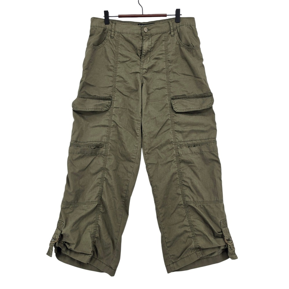Sanctuary Olive Cargo Capri Pants Utility Gorpcore Safari Hiking Outdoor 32 EUC